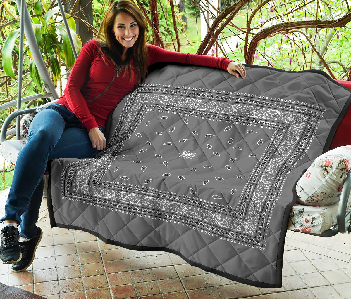 Quilt 4 Gray Bandana Quilt