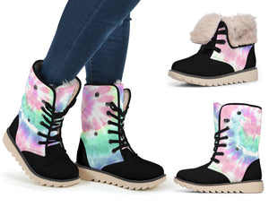 Women's Winter Boots - Pink Pastel w Black Toes