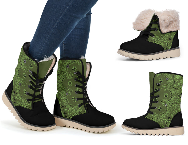 Women's Winter Boots - B3 Army Green & Black