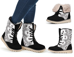 Women's Winter Boots - B3 Black and White