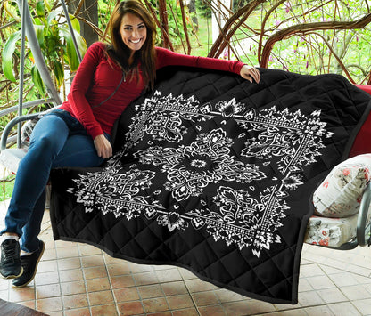 Quilt 3 Black and White Bandana Quilt