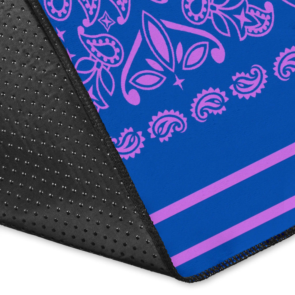 Area Rug One - Magenta on Cobalt