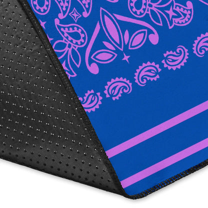 Area Rug One - Magenta on Cobalt