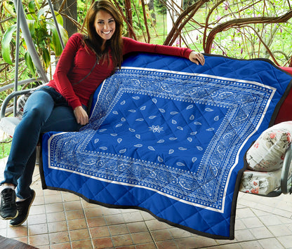 Quilt 4 Blue White Bandana Quilt