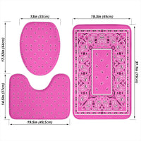 Bathroom Set - Bright Pink Bandana 3 Pieces