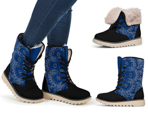 Women's Winter Boots - Bandana3 Navy and Black