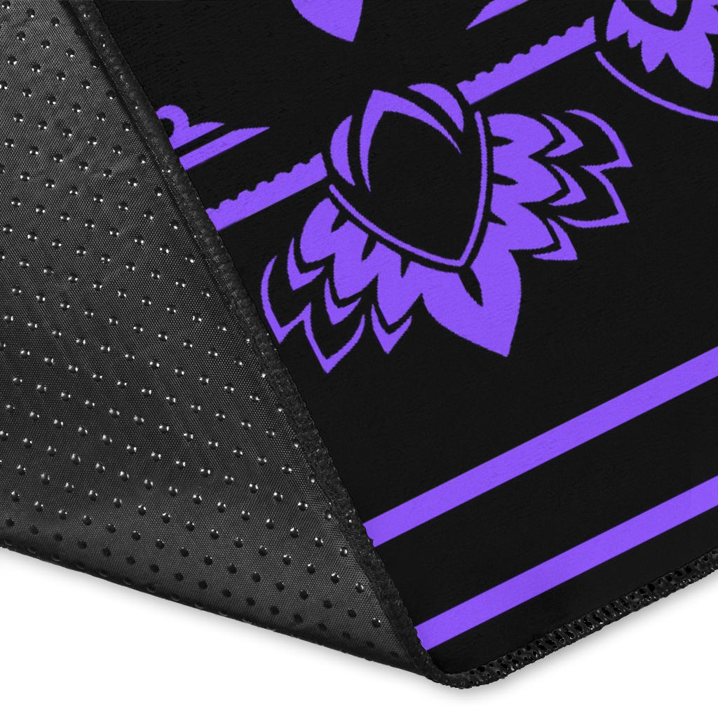 Area Rug Two - Purple On Black