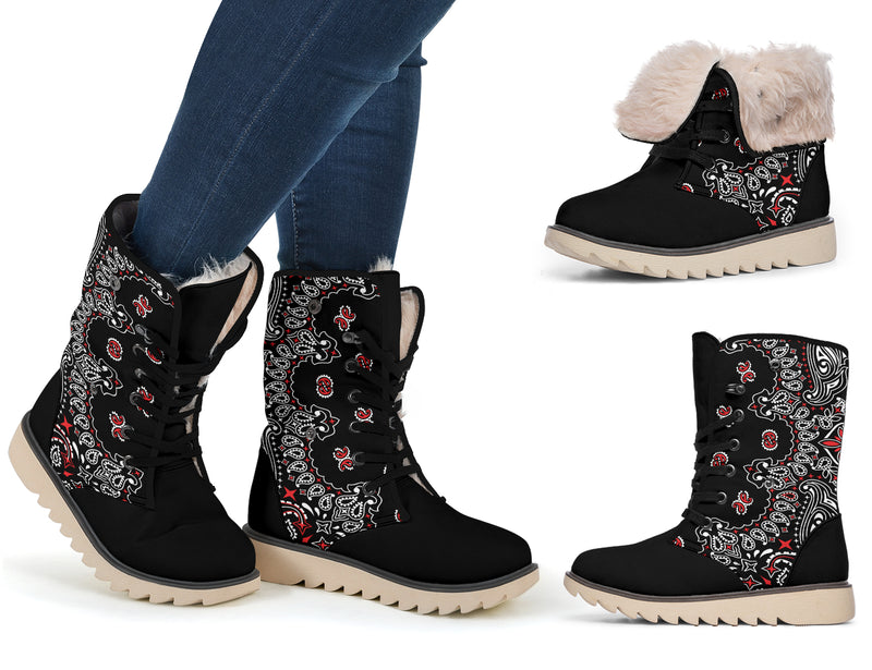 Women's Winter Boots - Black Bandana 3