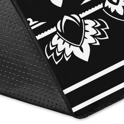 Area Rug Two - White on Black