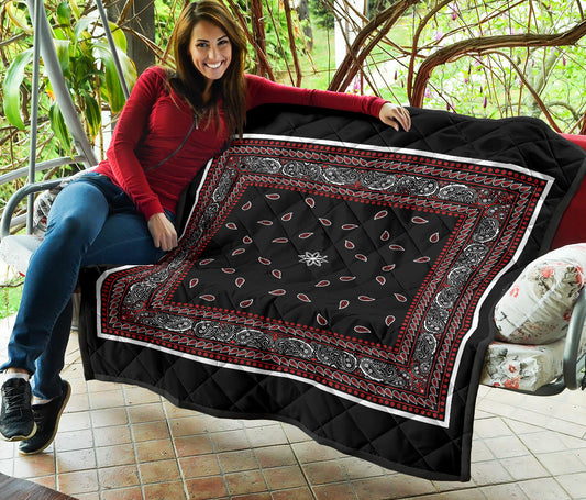 Quilt 4 Red Black Bandana Quilt