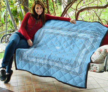 Quilt 4 Lt Blue and White Bandana Quilt