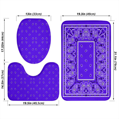 Bathroom Set - Violet Bandana 3 Pieces