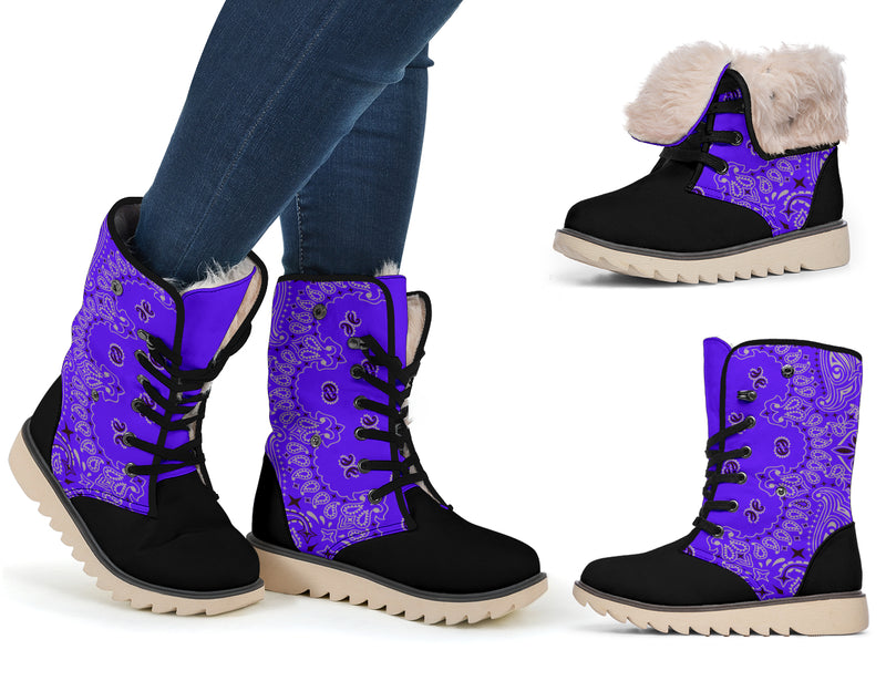 Women's Winter Boots - Purple and Black