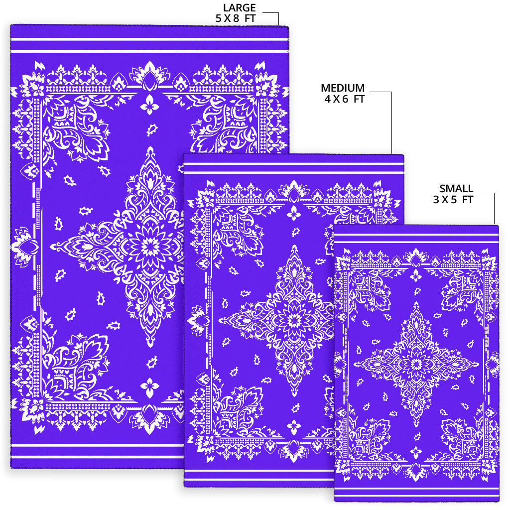 Area Rug Two - White on Violet