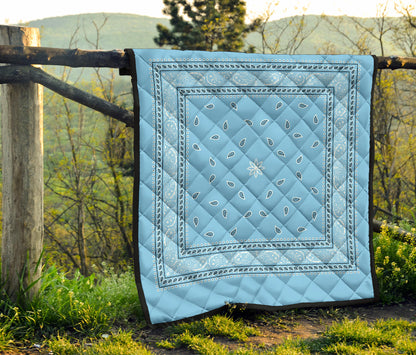 Quilt 4 Lt Blue and White Bandana Quilt