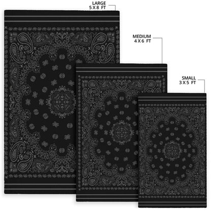 Area Rug 1 - Gray on Black
