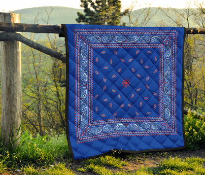 Quilt 4 Red White Blue Bandana Quilt Plain