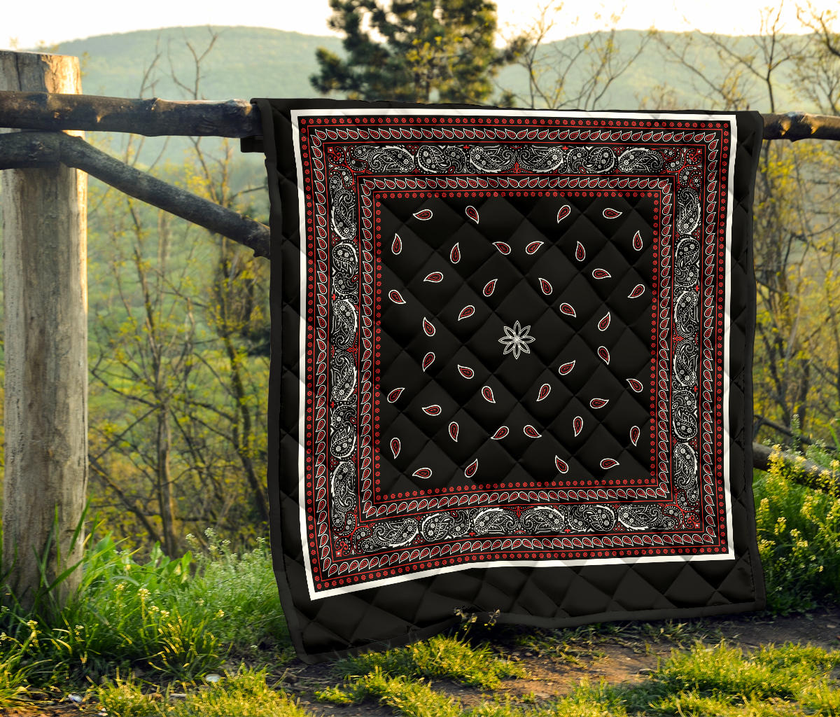 Quilt 4 Red Black Bandana Quilt