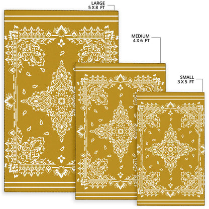 Area Rug Two - White on Gold