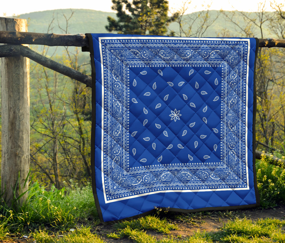Quilt 4 Blue White Bandana Quilt