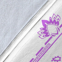 Ultra Plush 3 Magneta on White Bandana Throw Blanket