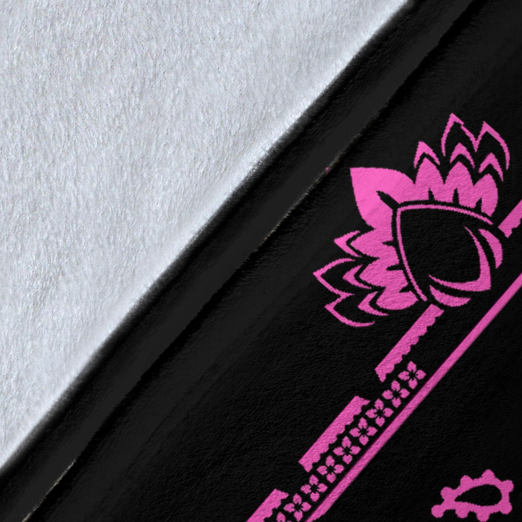 Ultra Plush 3 Pink on Black Bandana Throw Blanket