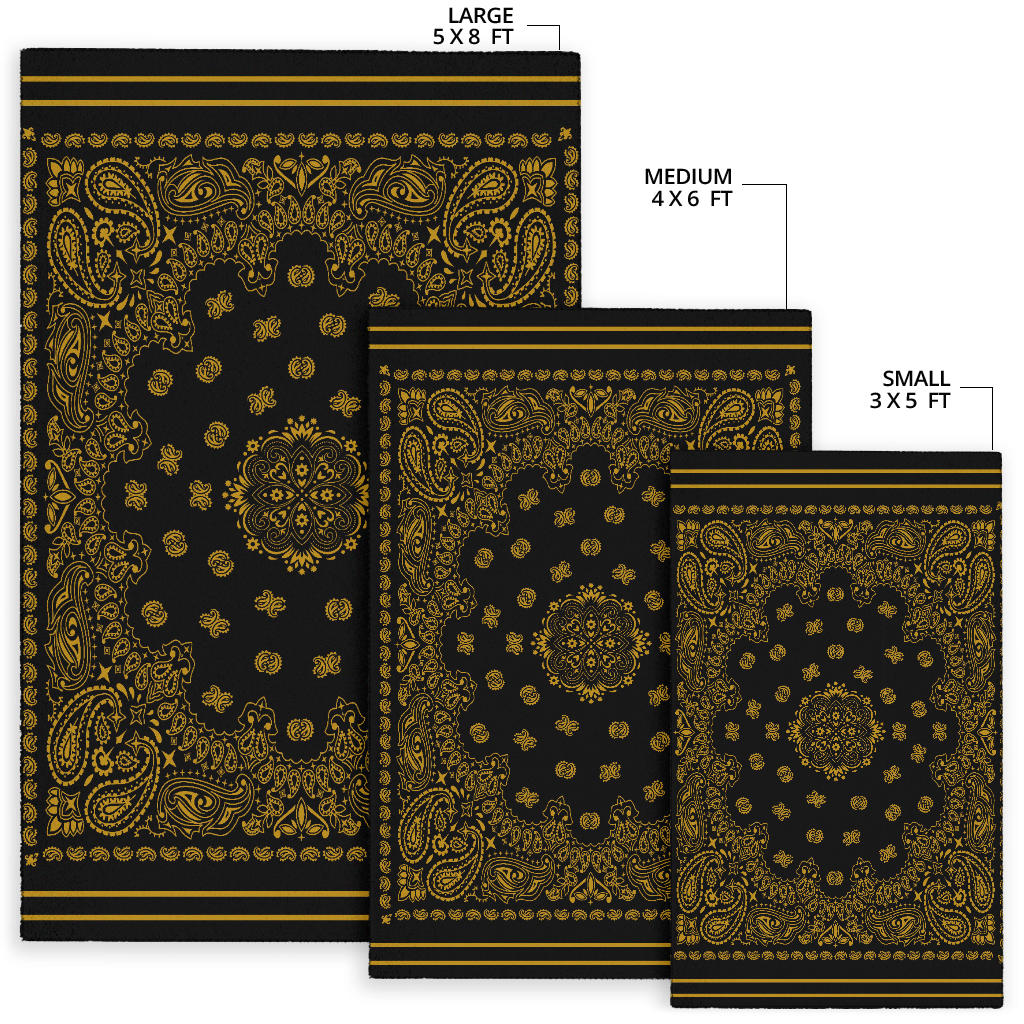 Area Rug 1 - Gold on Black