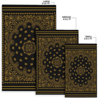 Area Rug 1 - Gold on Black