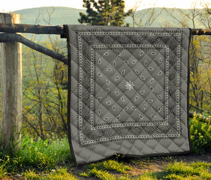 Quilt 4 Gray Black Bandana Quilt