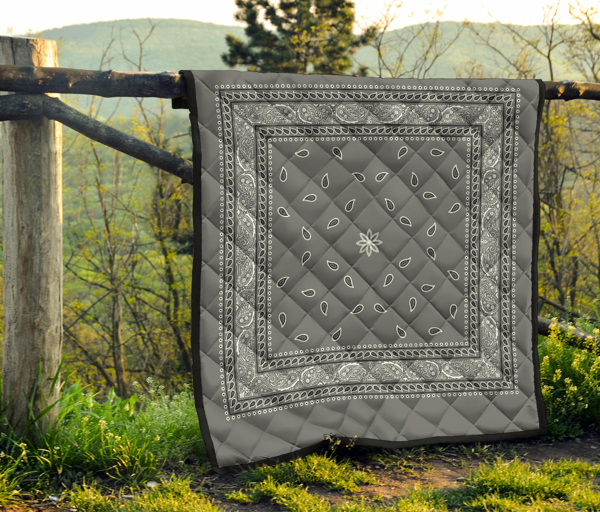 Quilt 4 Gray Bandana Quilt