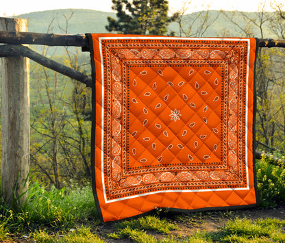 Quilt 4 Bright Orange Bandana Quilt