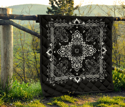 Quilt 3 - Gray White Bandana Quilt