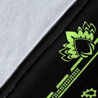 Ultra Plush 3 Lime on Black Bandana Throw Blanket