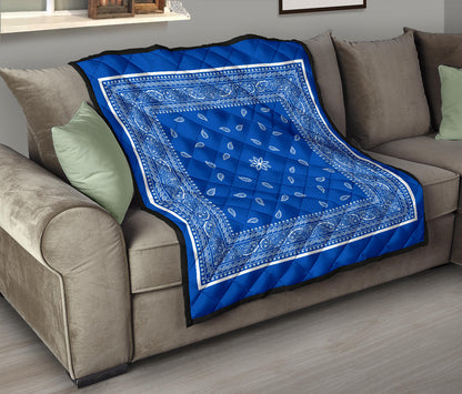 Quilt 4 Blue White Bandana Quilt