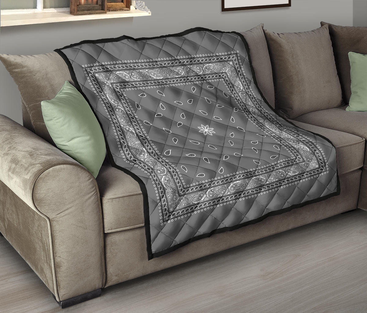 Quilt 4 Gray Bandana Quilt