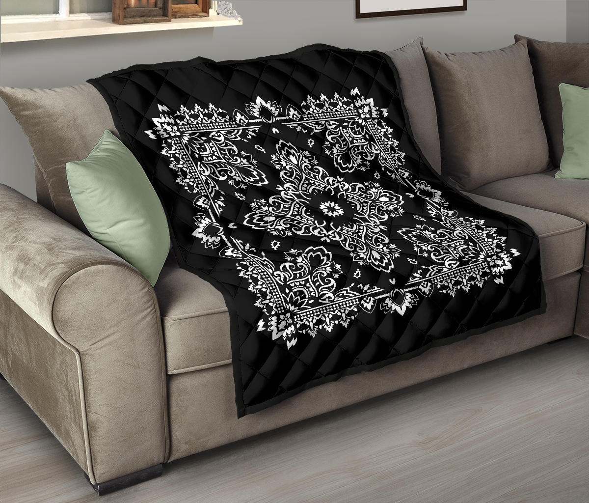Quilt 3 Black and White Bandana Quilt