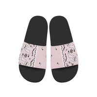 Men's Light Pink Bandana Slides