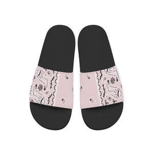 Men's Light Pink Bandana Slides