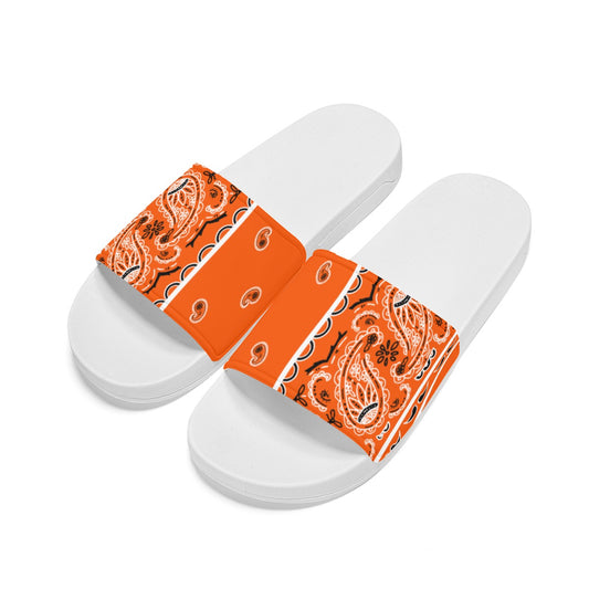 Bright Orange OG Bandana Slides