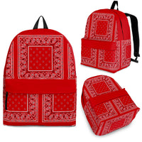 red bandana backpack