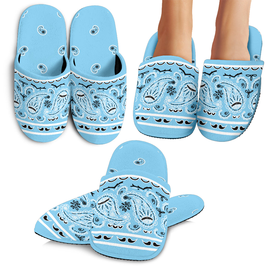 Light Blue Bandana Slippers