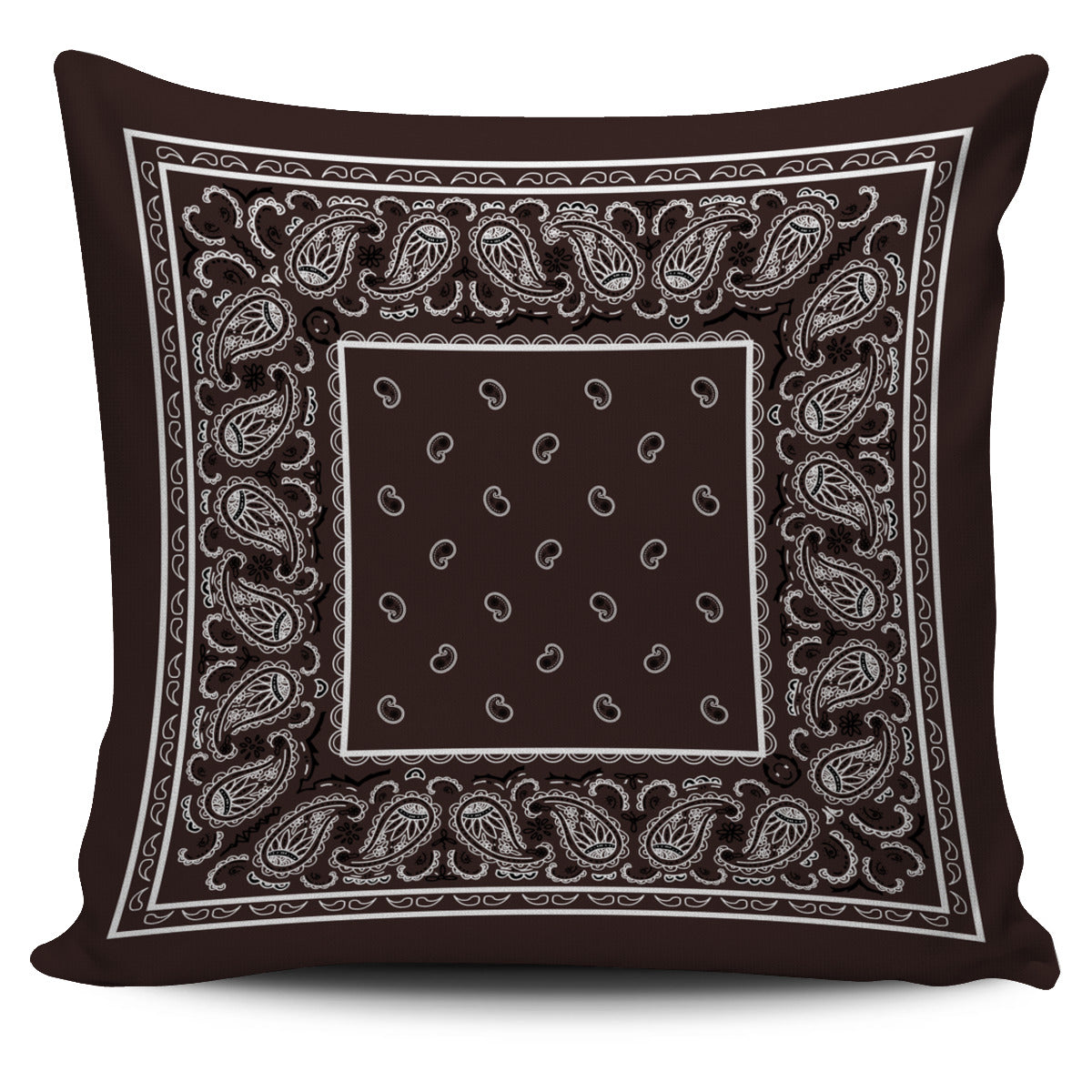 brown bandana pillow case