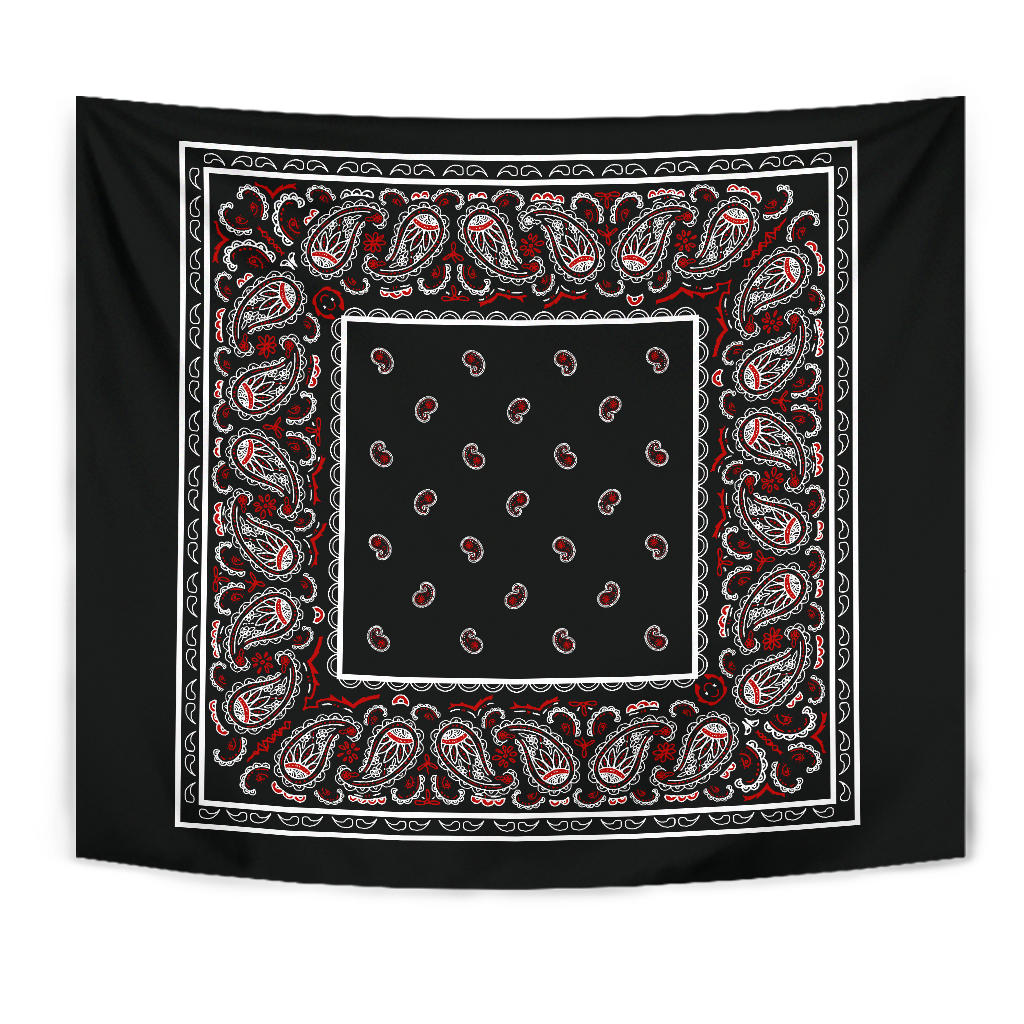 wicked black bandana tapestry