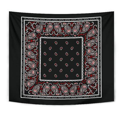 wicked black bandana tapestry