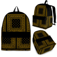 black and gold teem colors backpack