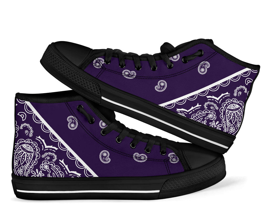 purple bandana sneakers