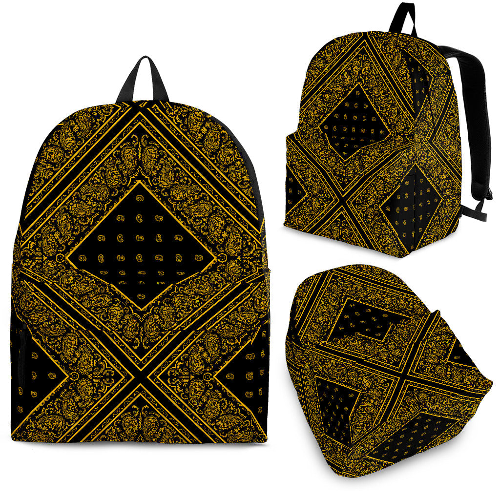 black and bold bandana backpacks