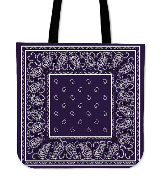royal purple bandana tote