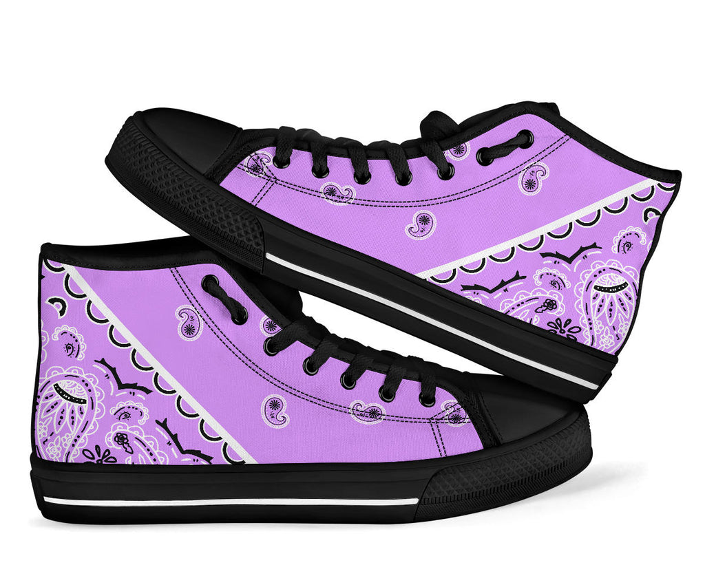 lilac purple bandana sneakers