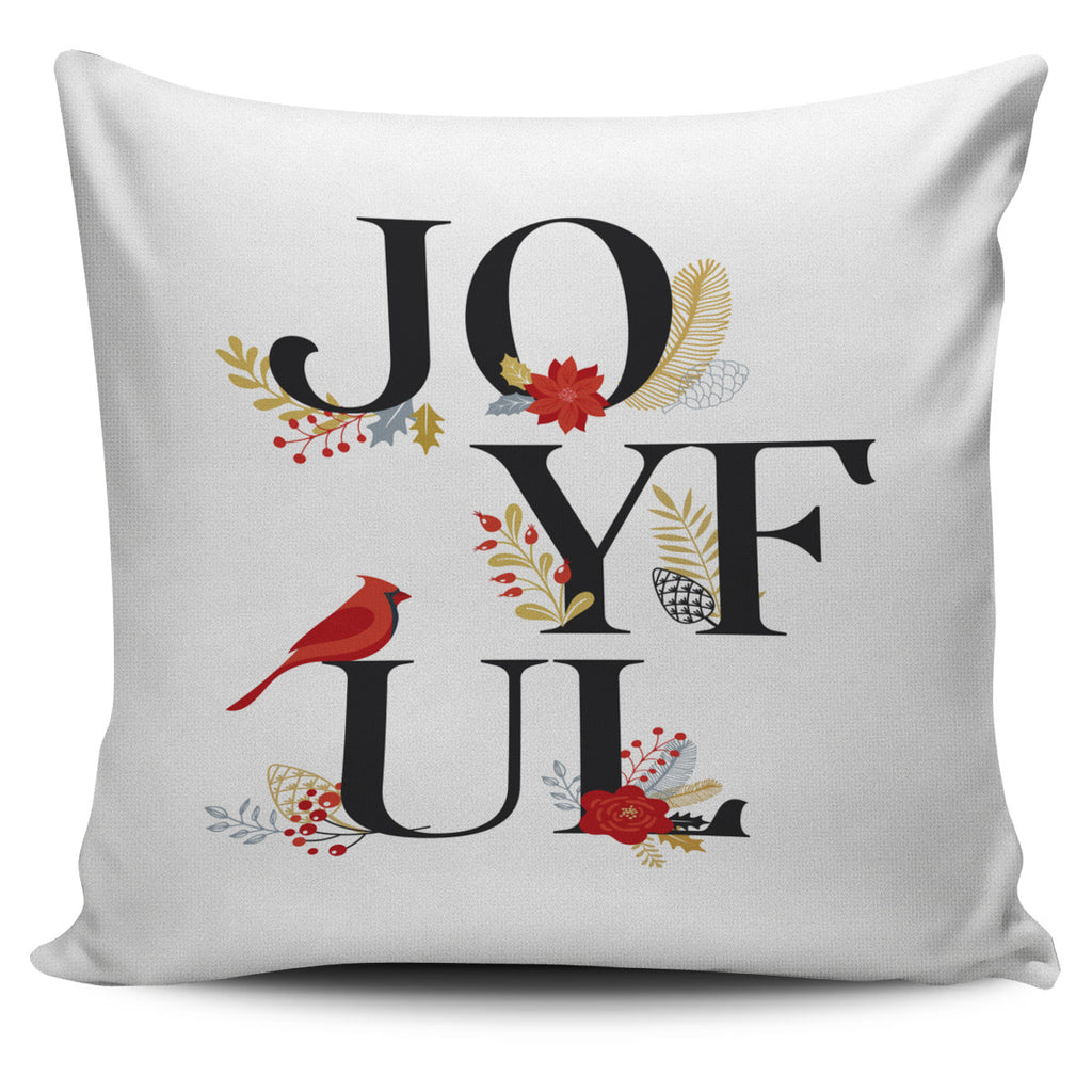 Christmas Throw Pillow Cover - Joyful